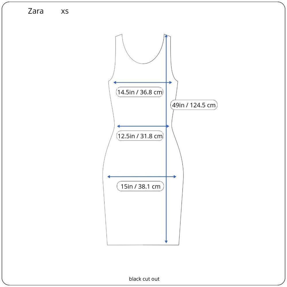 Zara XS Black Sleeveless Cutout Midi Dress With Side Slit 9646/606/800 READ ME - Picture 2 of 7